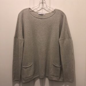 Bamford England 100% Cashmere Sweater, Light Gray